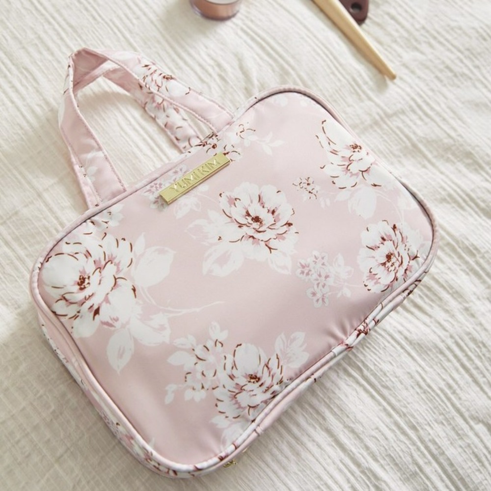 Yumi Kim Pink Flowers Makeup Travel Bags